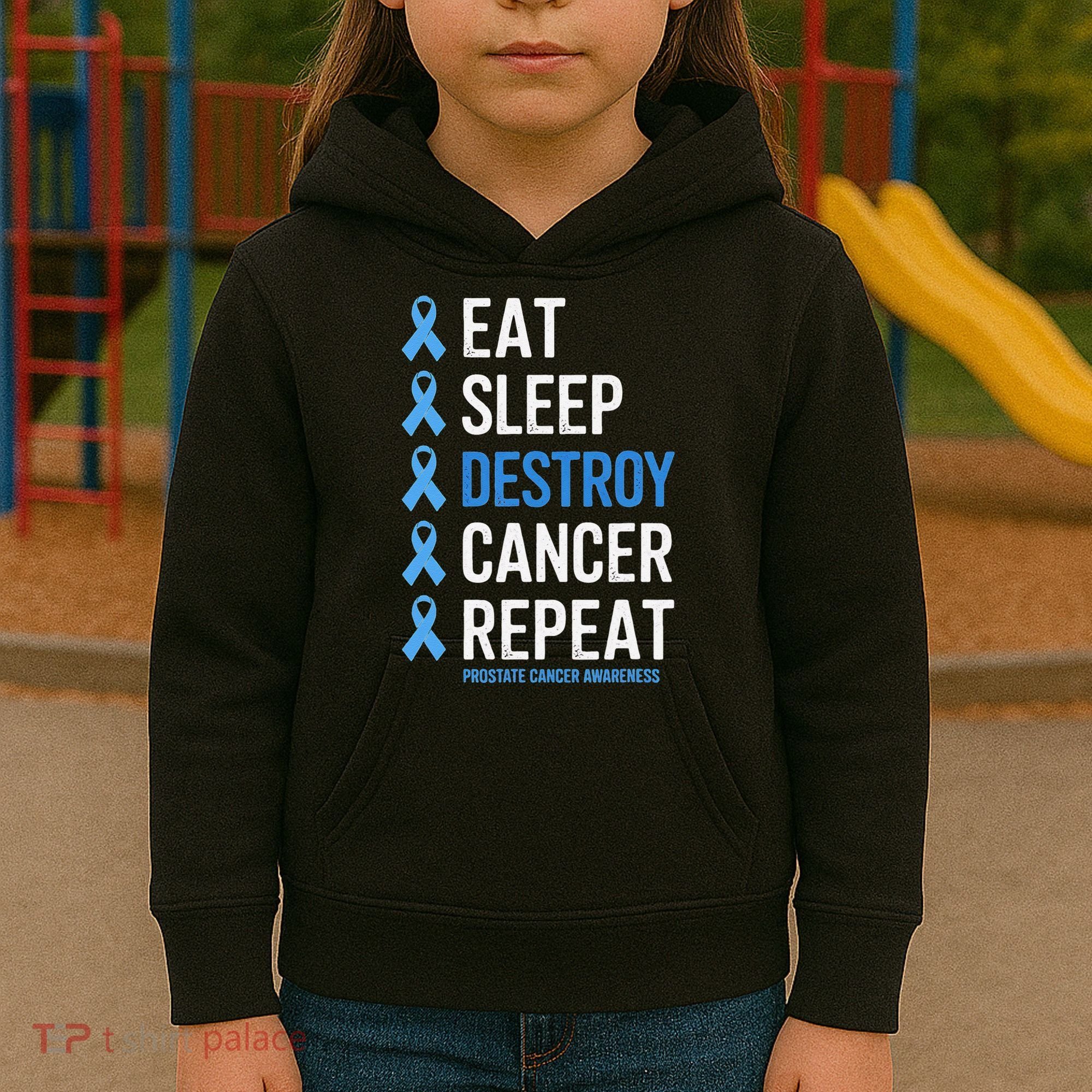 Cancer Warrior Prostate Cancer Awareness Kids Hoodie