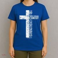 Cross With Philippians 413 Christian T-Shirt thumb 4