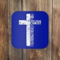Cross With Philippians 413 Christian Coaster thumb 0