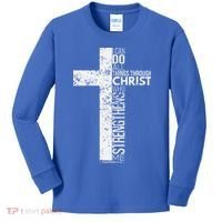 Cross With Philippians 413 Christian Kids Long Sleeve Shirt thumb 0