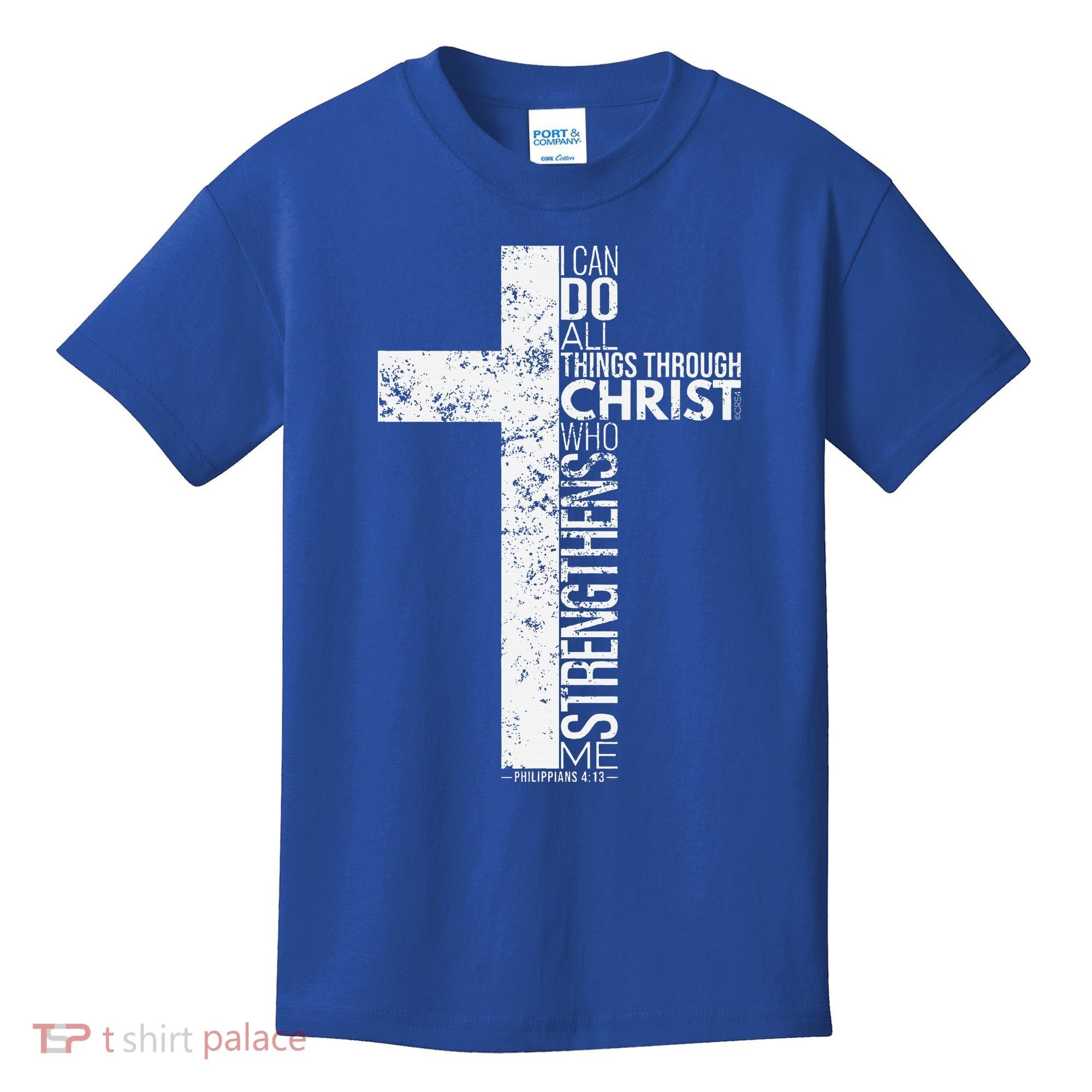 Cross With Philippians 413 Christian Kids T-Shirt