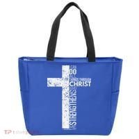 Cross With Philippians 413 Christian Tote Bag thumb 0