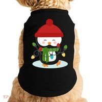 Cute Winter Penguin Christmas Lights Doggie Tank thumb 0