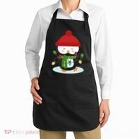Cute Winter Penguin Christmas Lights Apron thumb 2