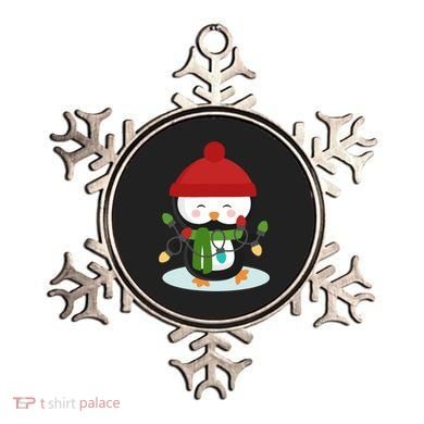 Cute Winter Penguin Christmas Lights Ornament