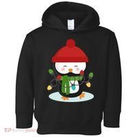 Cute Winter Penguin Christmas Lights Toddler Hoodie thumb 0