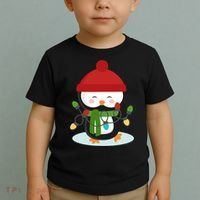 Cute Winter Penguin Christmas Lights Toddler T-Shirt thumb 2