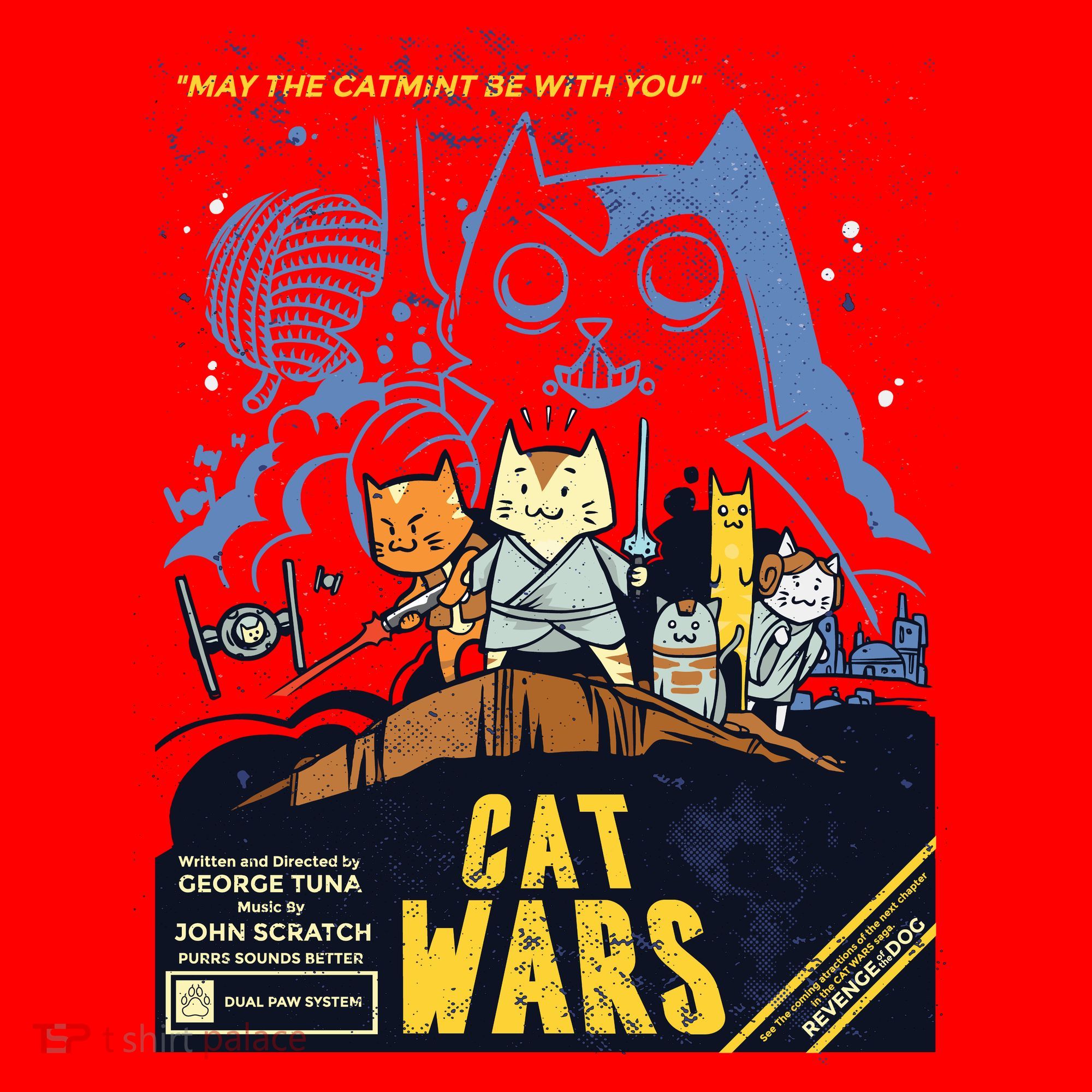 Cat Wars Parody Santa Hat