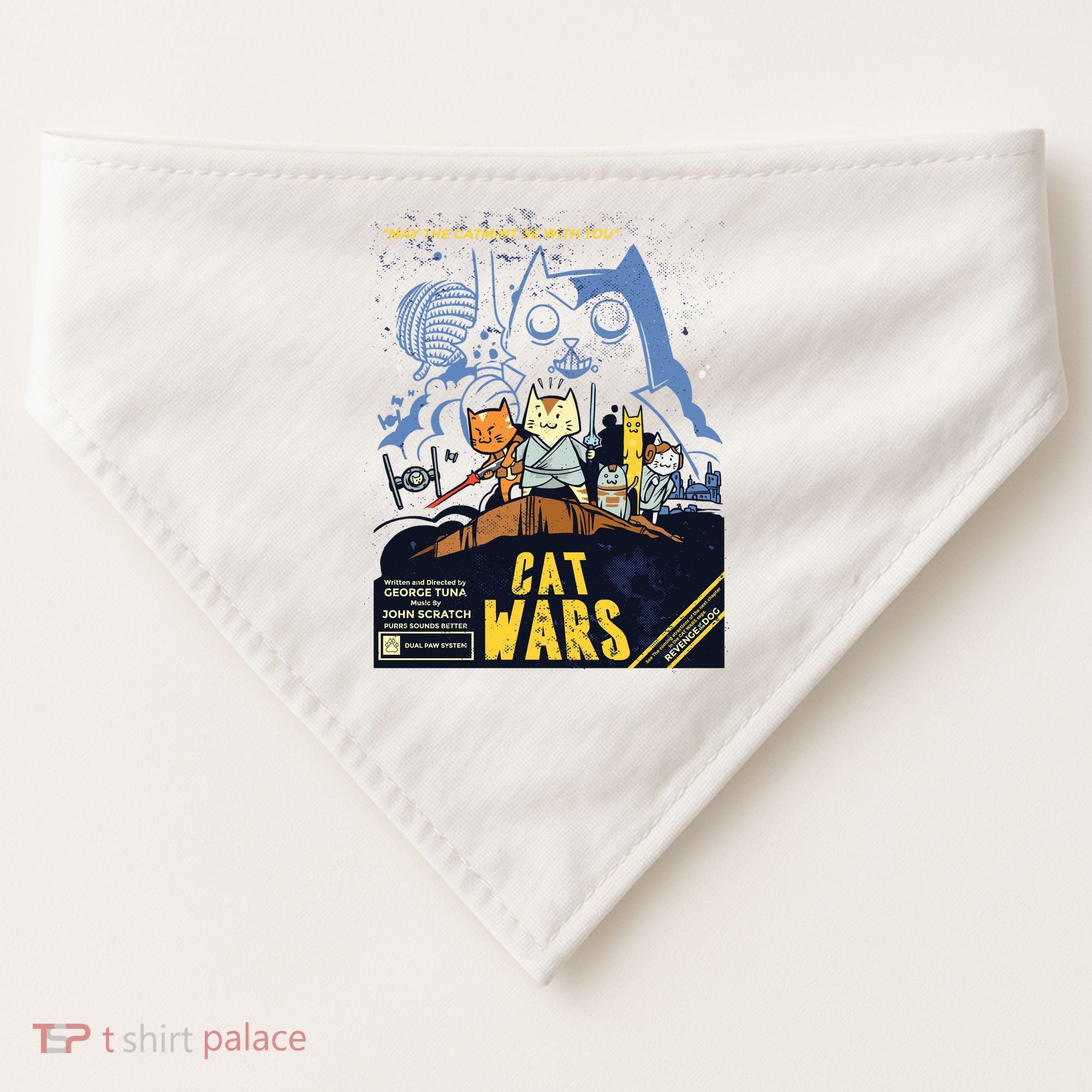 Cat Wars Parody USA-Made Doggie Bandana