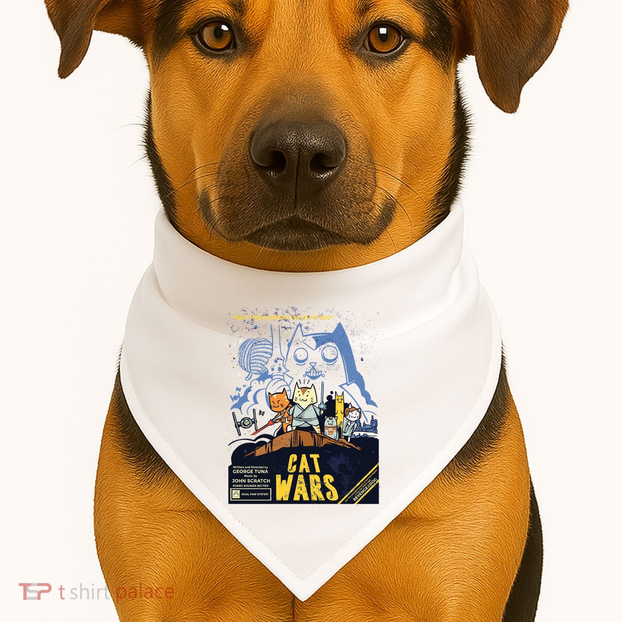 Cat Wars Parody USA-Made Doggie Bandana
