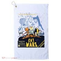 Cat Wars Parody Golf Towel thumb 0