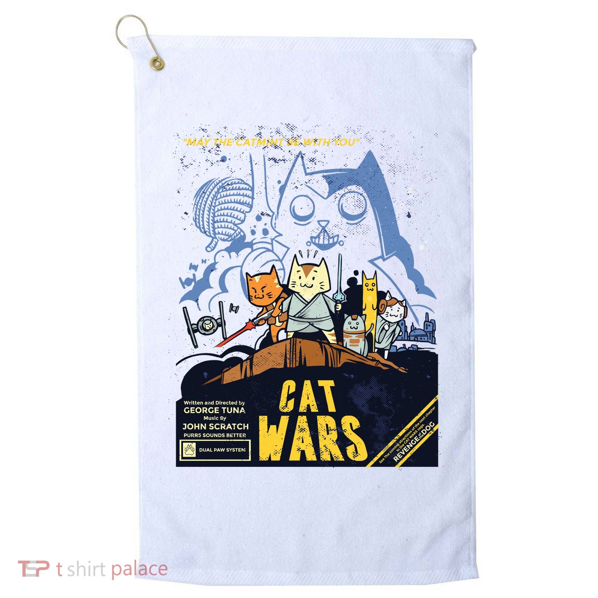 Cat Wars Parody Golf Towel