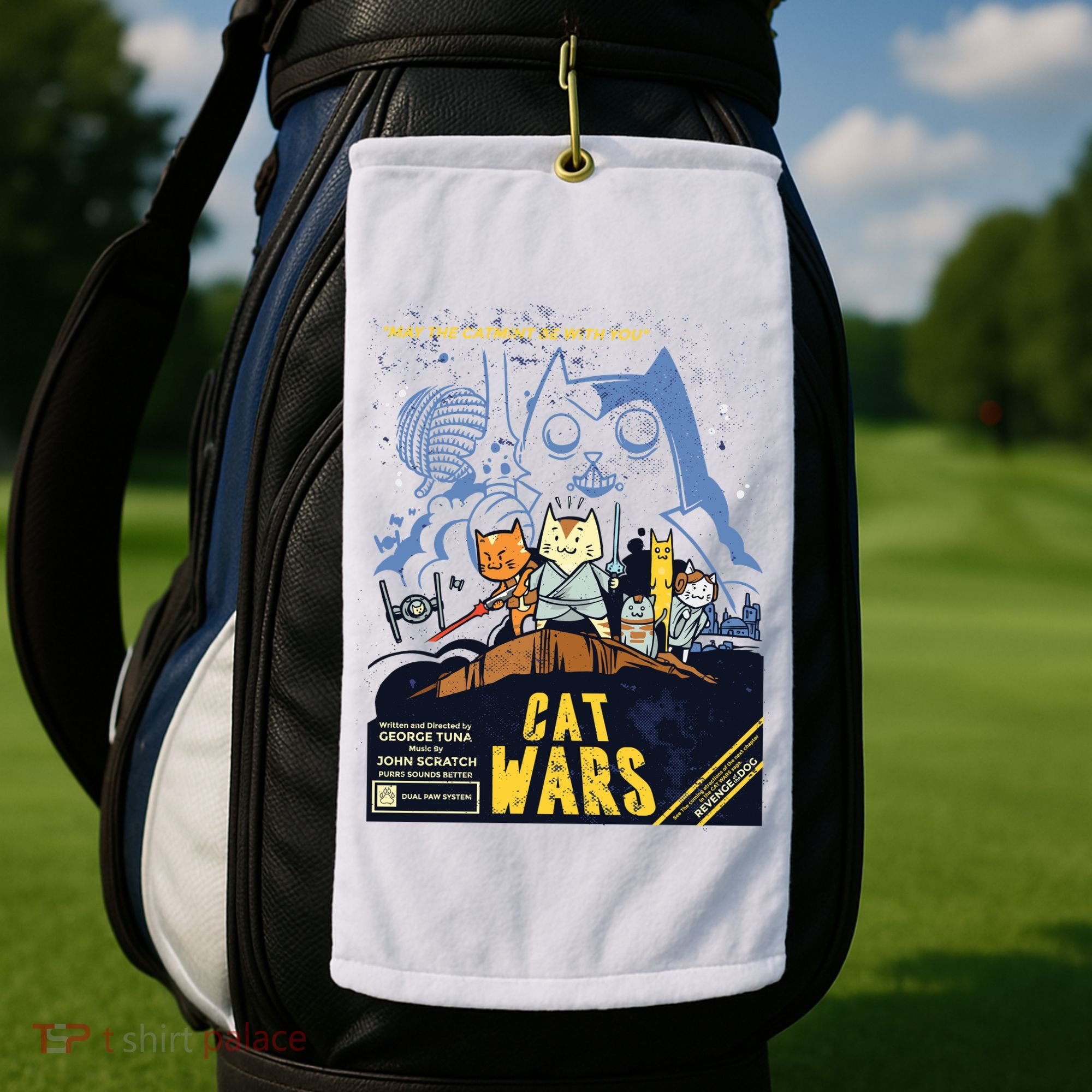 Cat Wars Parody Golf Towel