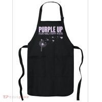 Cute Wear Purple Dandelion Dove Birds Apron thumb 0