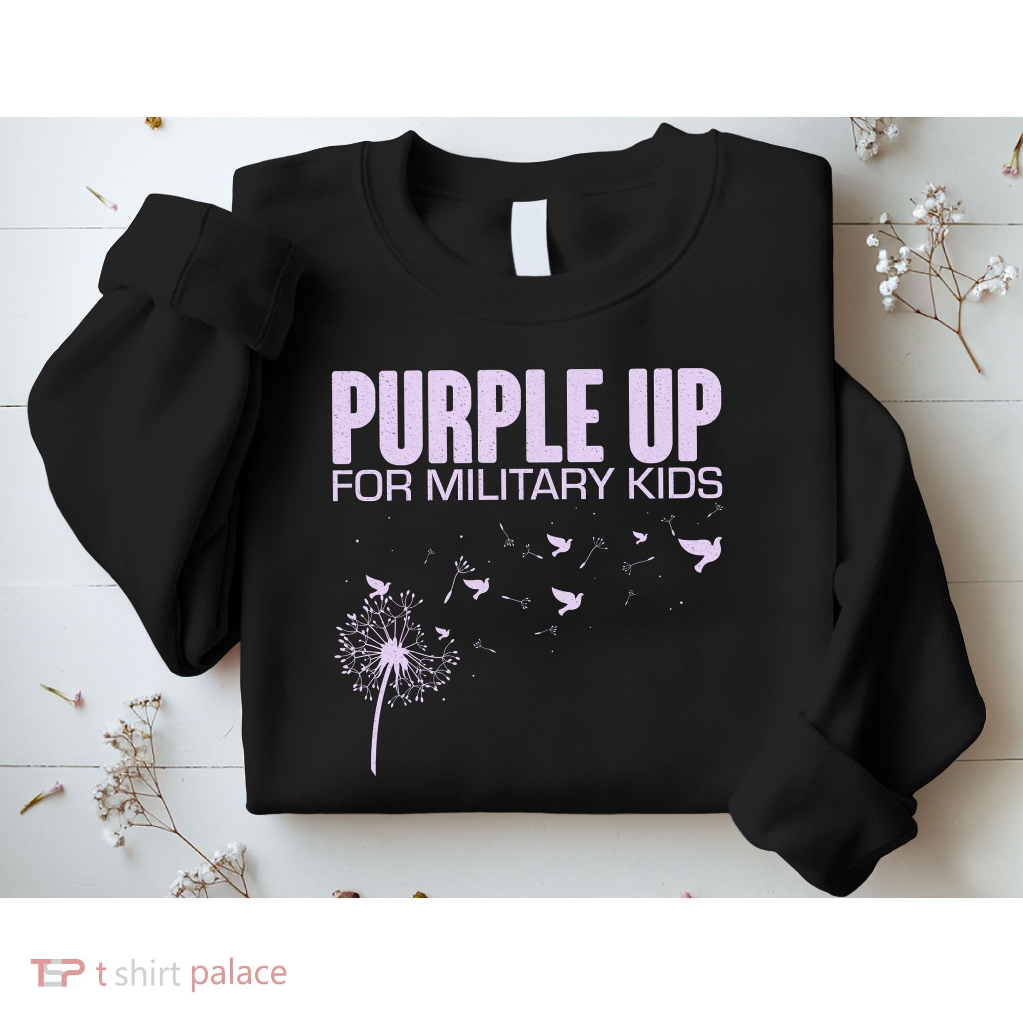 Cute Wear Purple Dandelion Dove Birds Sweatshirt