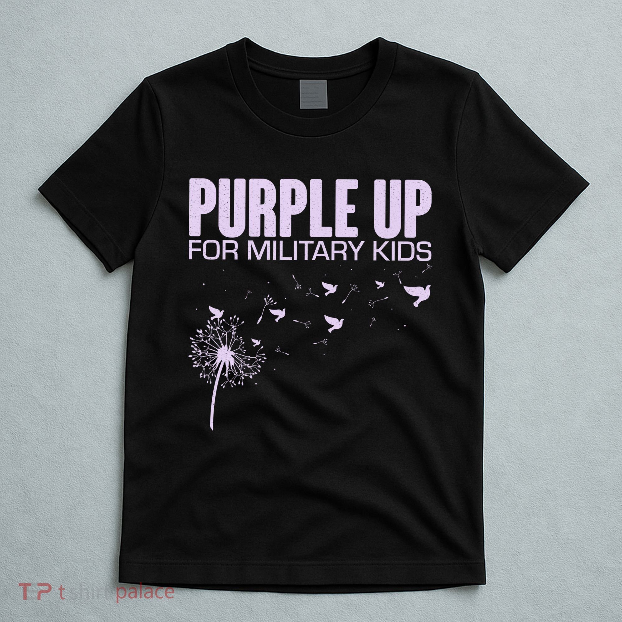 Cute Wear Purple Dandelion Dove Birds T-Shirt