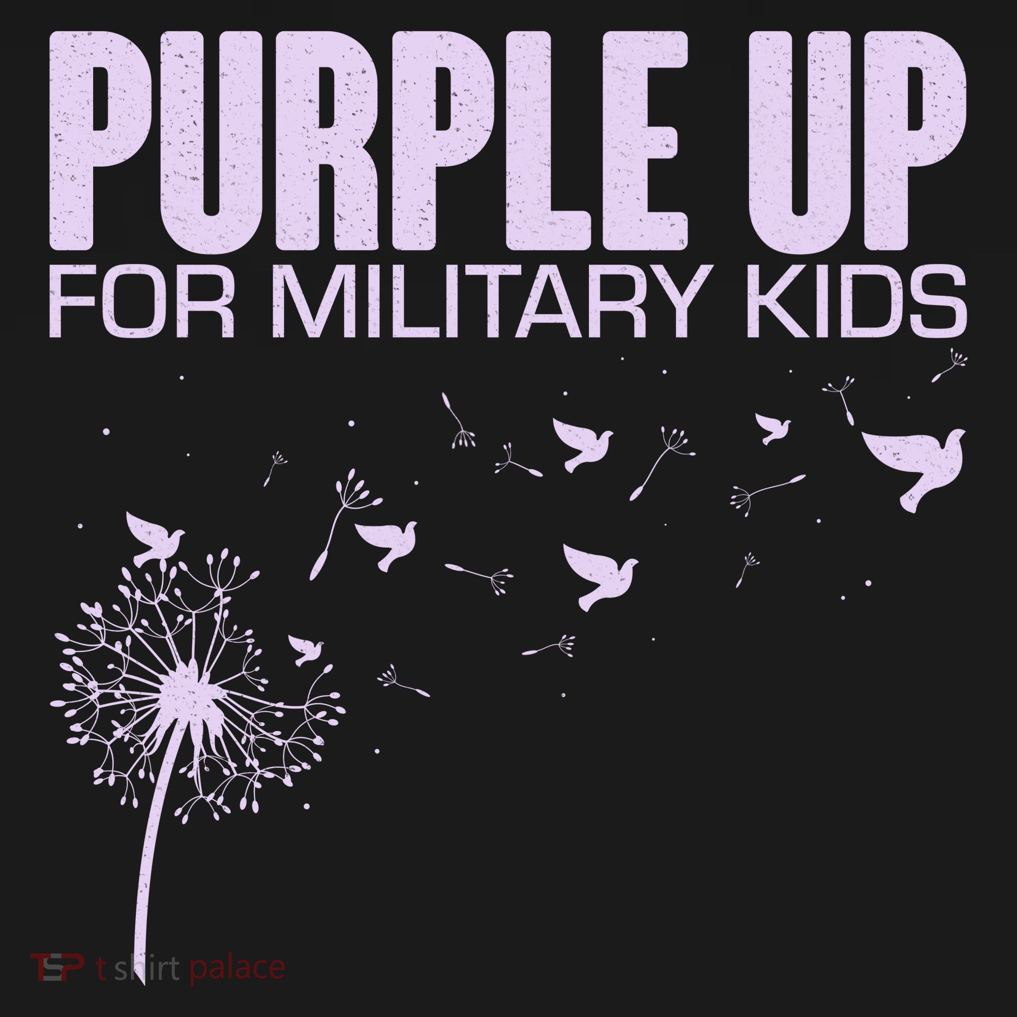 Cute Wear Purple Dandelion Dove Birds T-Shirt
