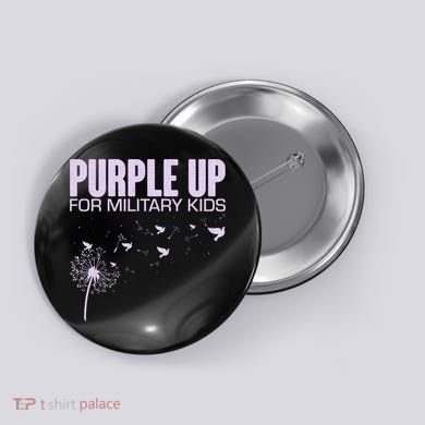 Cute Wear Purple Dandelion Dove Birds Button