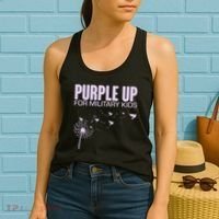 Cute Wear Purple Dandelion Dove Birds Women's Tank Top thumb 2
