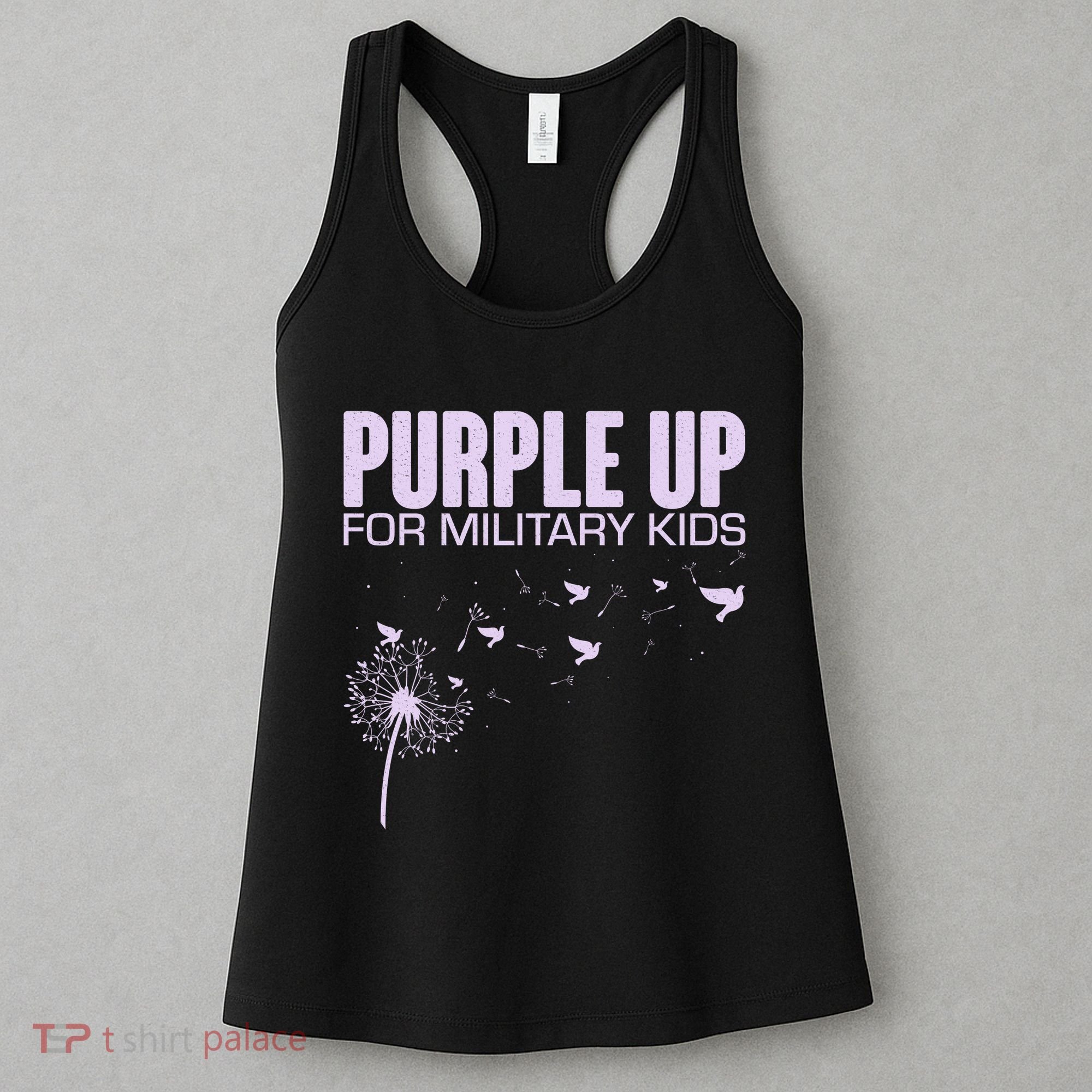 Cute Wear Purple Dandelion Dove Birds Women's Tank Top