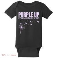 Cute Wear Purple Dandelion Dove Birds Baby Bodysuit thumb 0