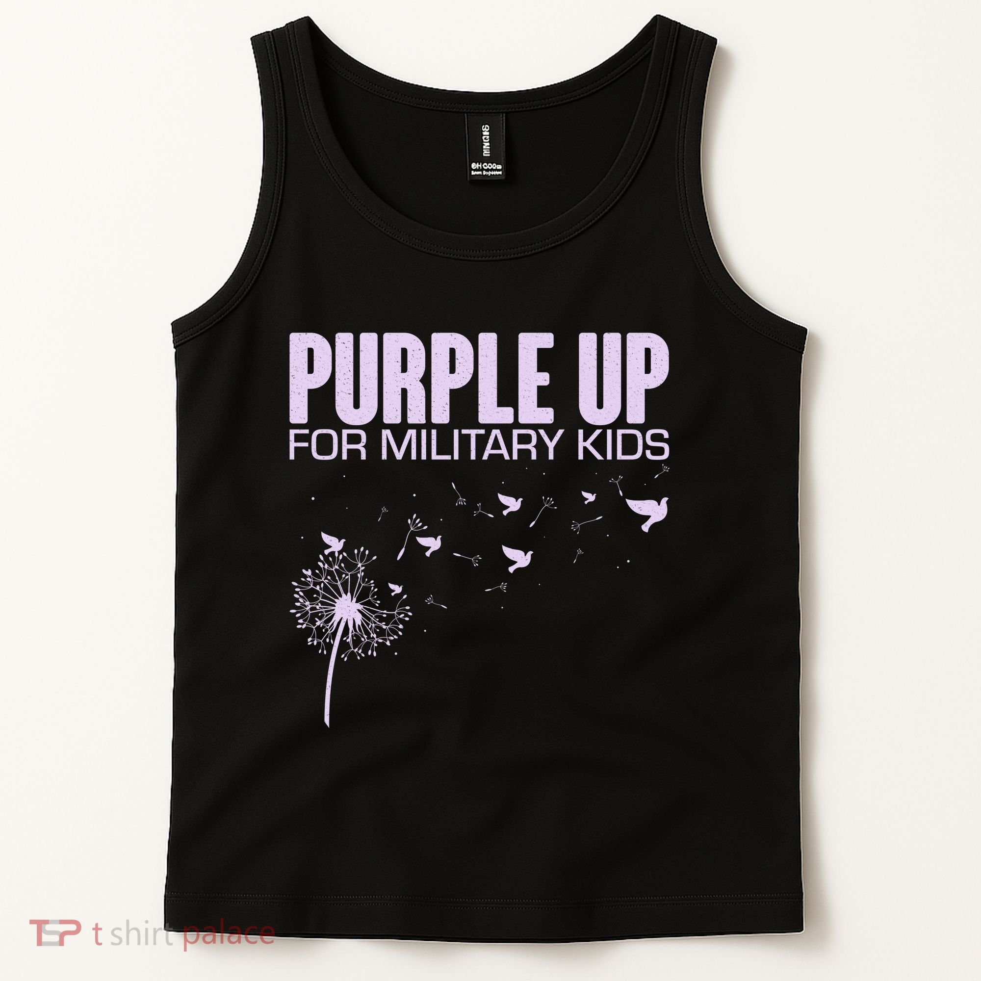 Cute Wear Purple Dandelion Dove Birds Tank Top