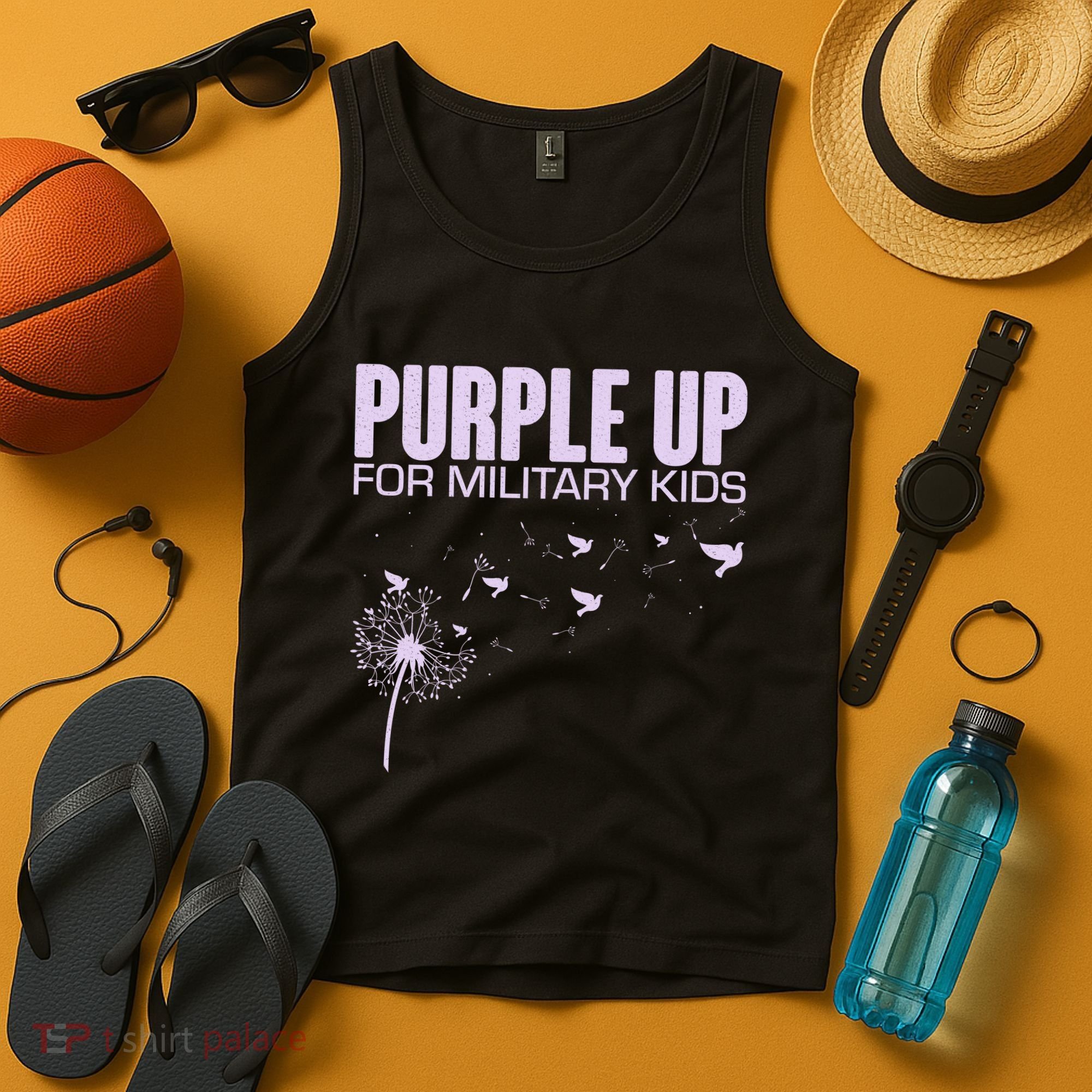 Cute Wear Purple Dandelion Dove Birds Tank Top