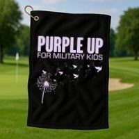 Cute Wear Purple Dandelion Dove Birds Golf Towel thumb 1
