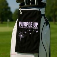 Cute Wear Purple Dandelion Dove Birds Golf Towel thumb 2