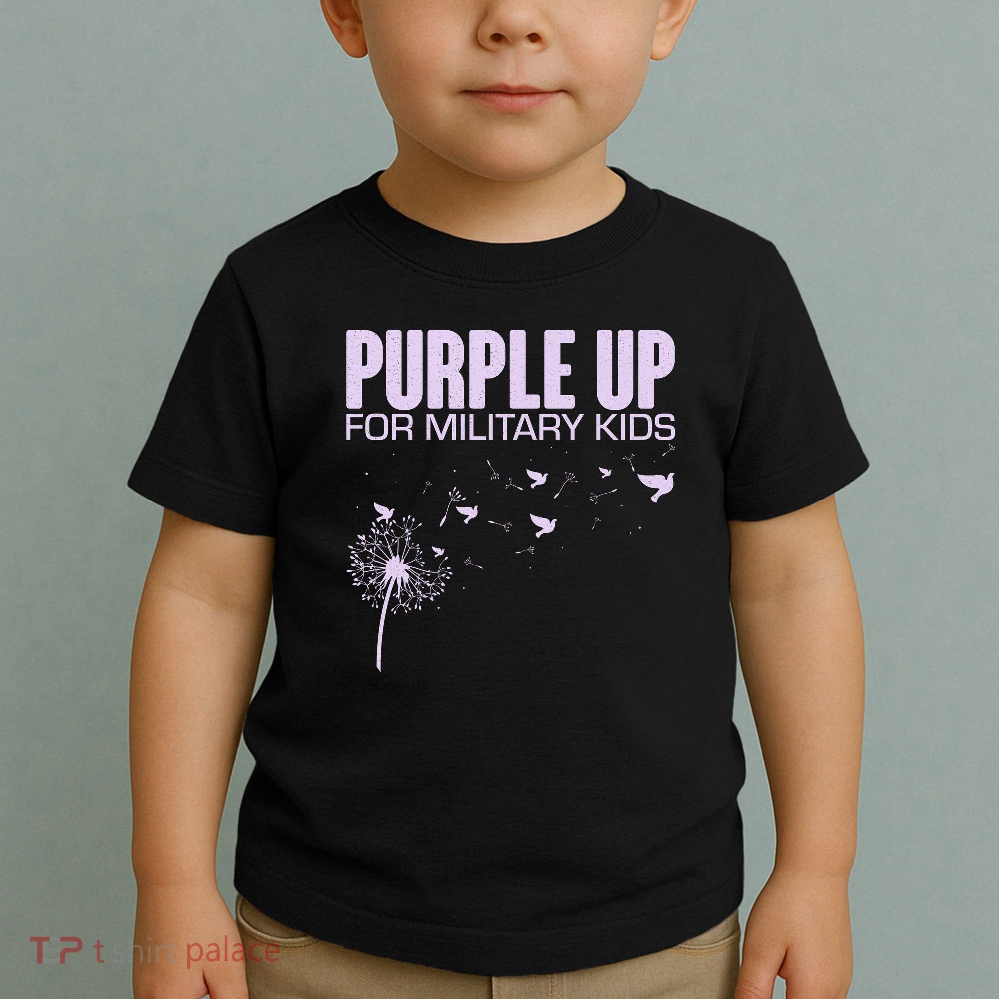 Cute Wear Purple Dandelion Dove Birds Toddler T-Shirt