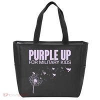 Cute Wear Purple Dandelion Dove Birds Tote Bag thumb 0