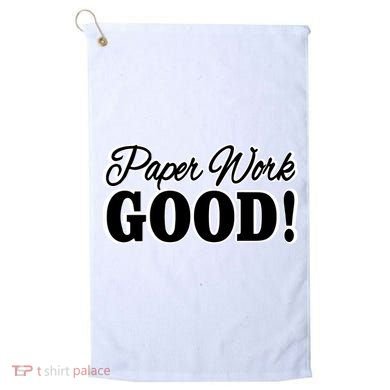 Charleston White Paper Work Good Golf Towel