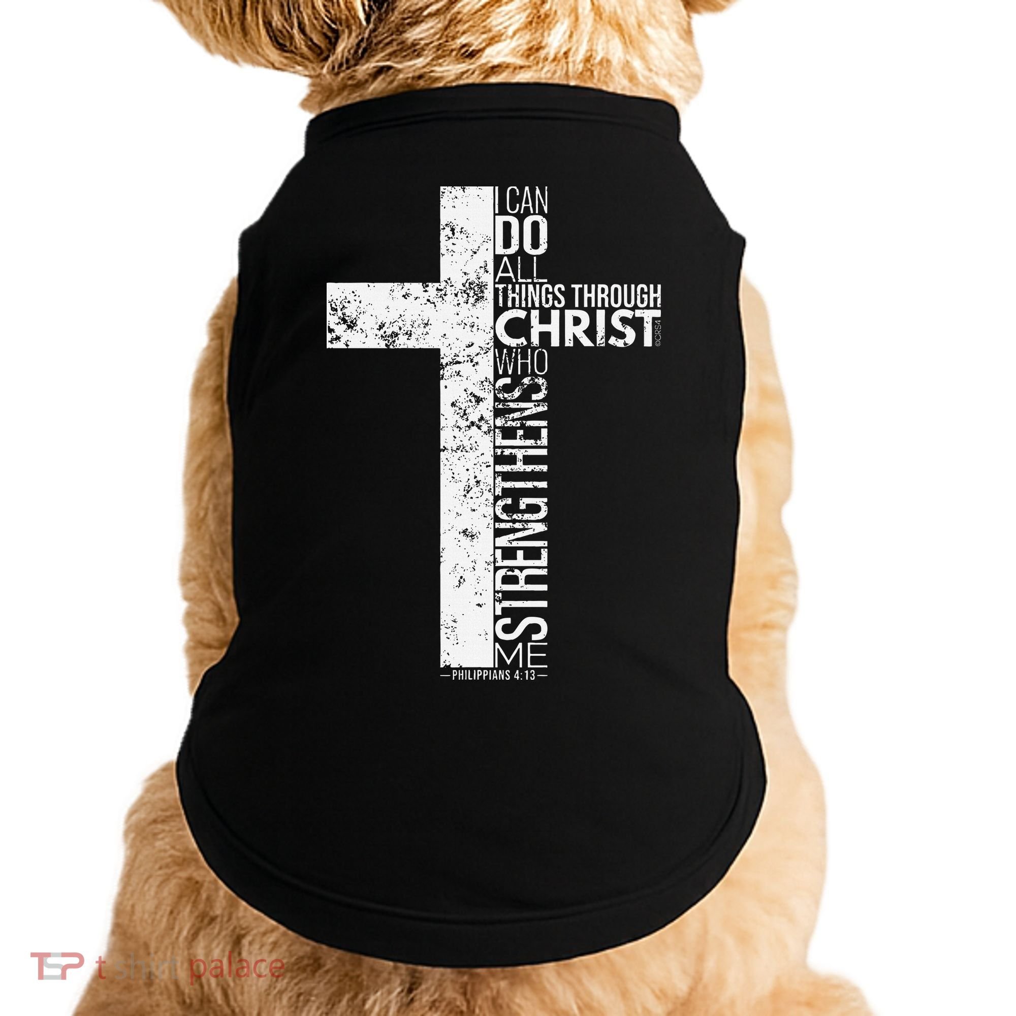 Cross With Philippians 413 Christian Doggie Tank