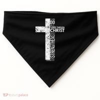 Cross With Philippians 413 Christian USA-Made Doggie Bandana thumb 0