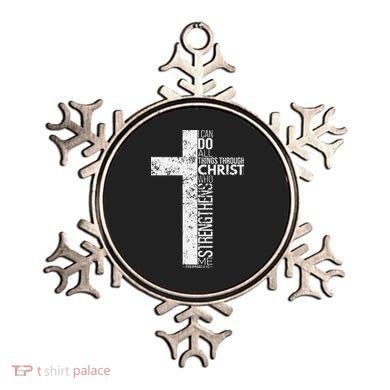 Cross With Philippians 413 Christian Ornament