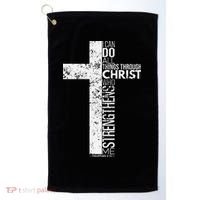 Cross With Philippians 413 Christian Golf Towel thumb 0