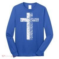 Cross With Philippians 413 Christian Long Sleeve Shirt thumb 0