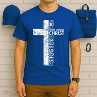 Cross With Philippians 413 Christian T-Shirt thumb 6