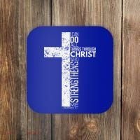 Cross With Philippians 413 Christian Coaster thumb 0