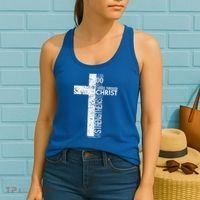Cross With Philippians 413 Christian Women's Tank Top thumb 2