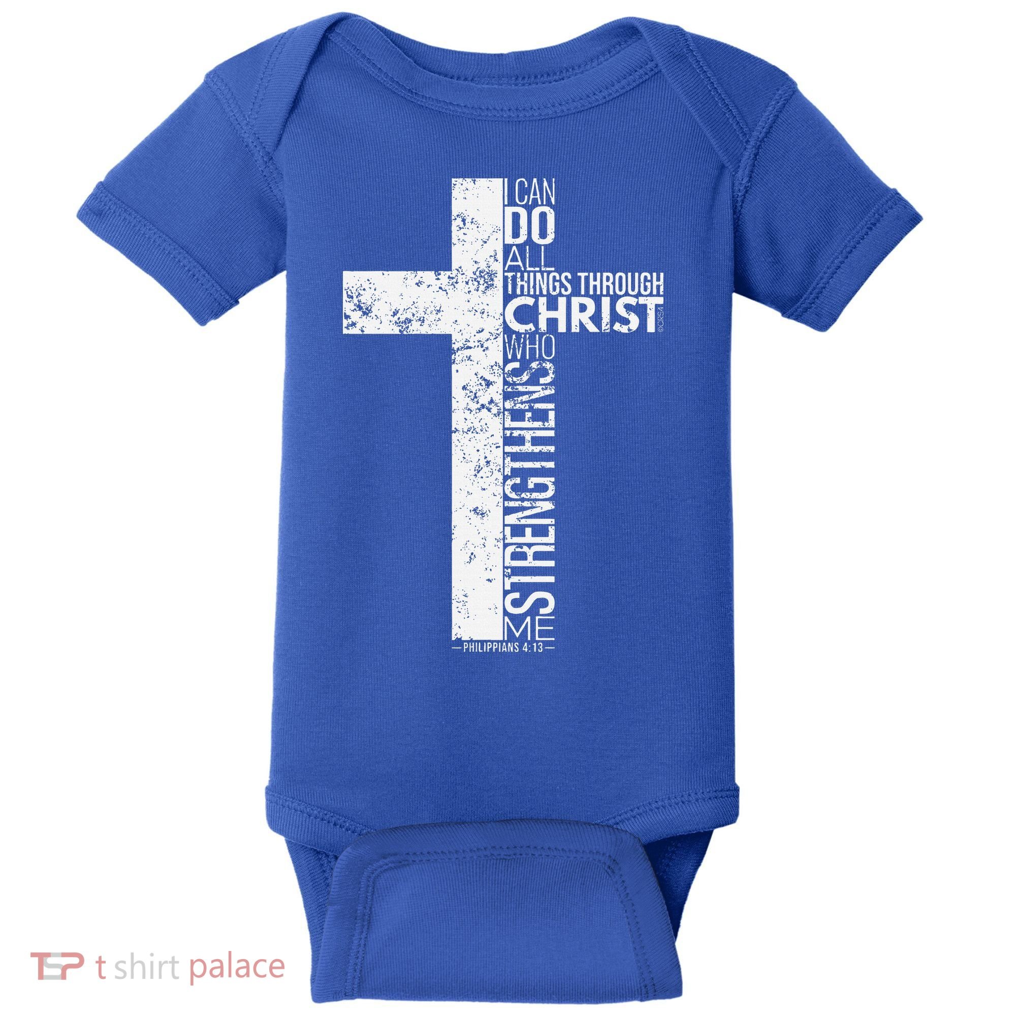Cross With Philippians 413 Christian Baby Bodysuit