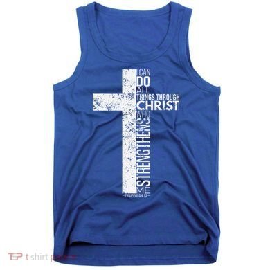 Cross With Philippians 413 Christian Tank Top