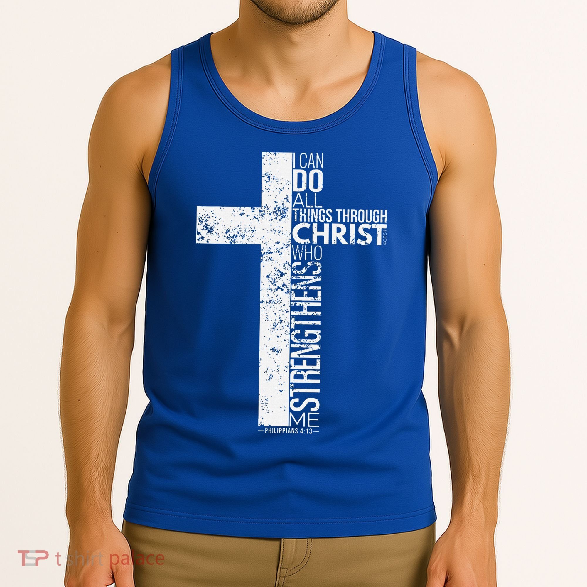 Cross With Philippians 413 Christian Tank Top