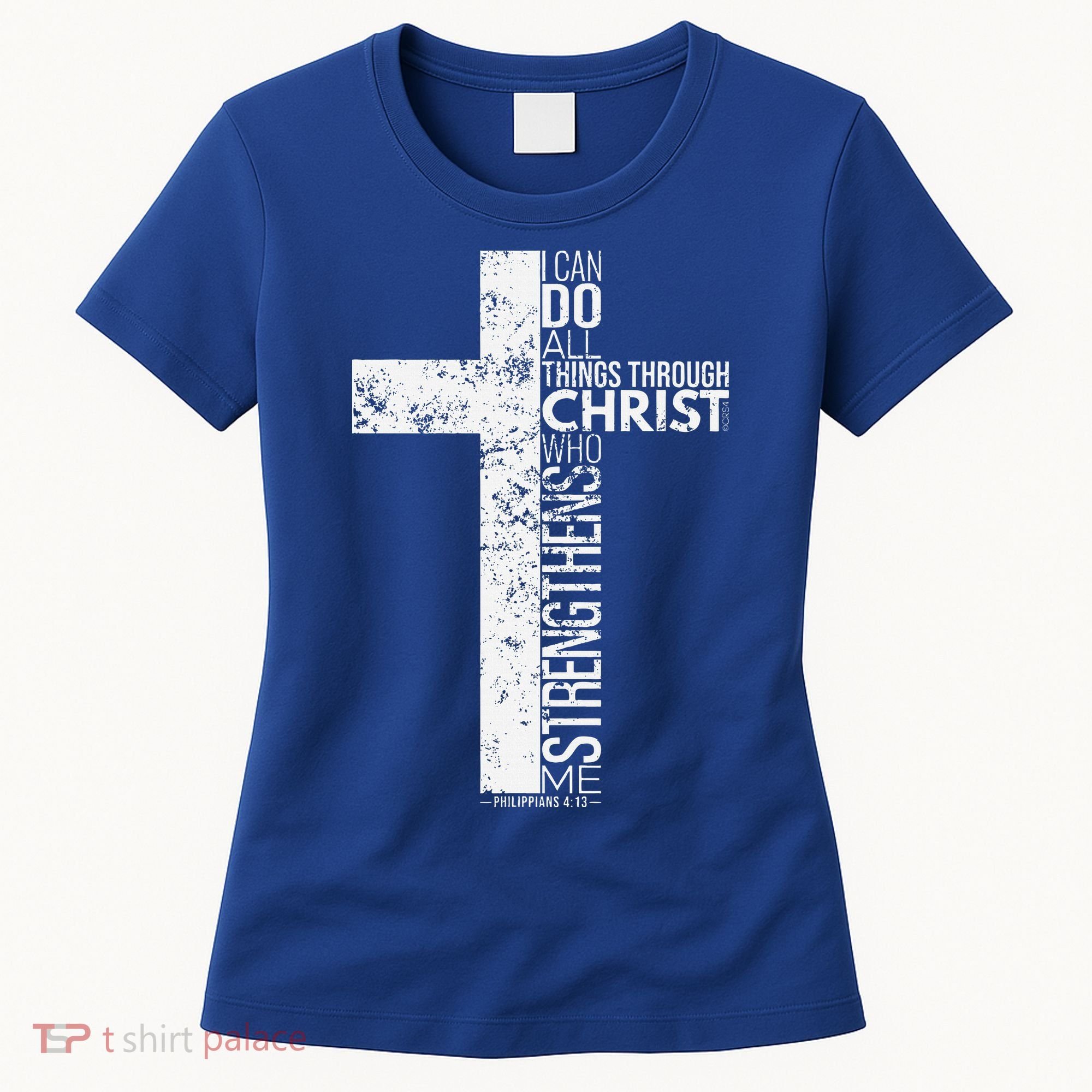 Cross With Philippians 413 Christian Women's T-Shirt