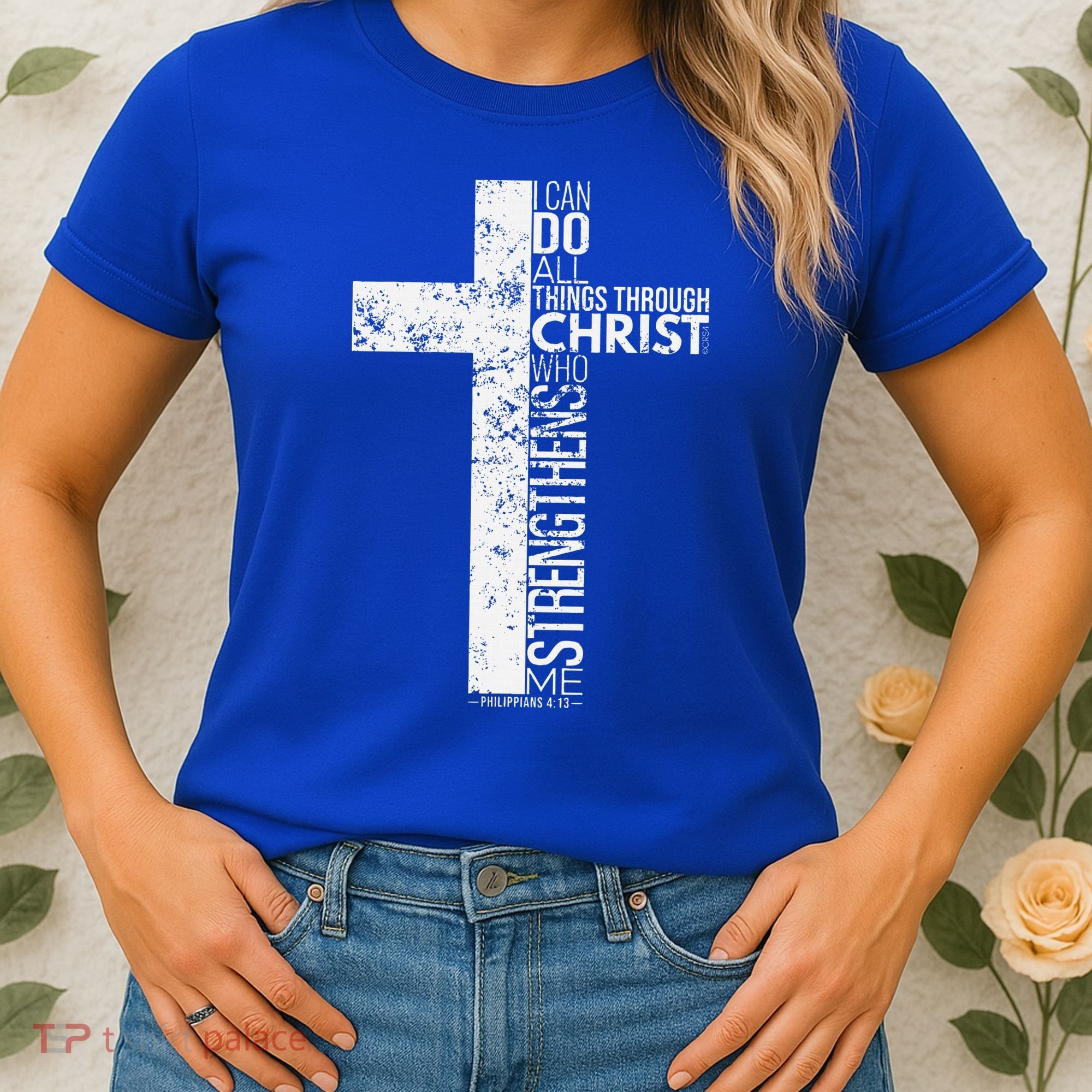 Cross With Philippians 413 Christian Women's T-Shirt