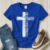 Cross With Philippians 413 Christian Women's T-Shirt thumb 3