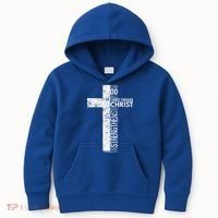 Cross With Philippians 413 Christian Kids Hoodie thumb 0