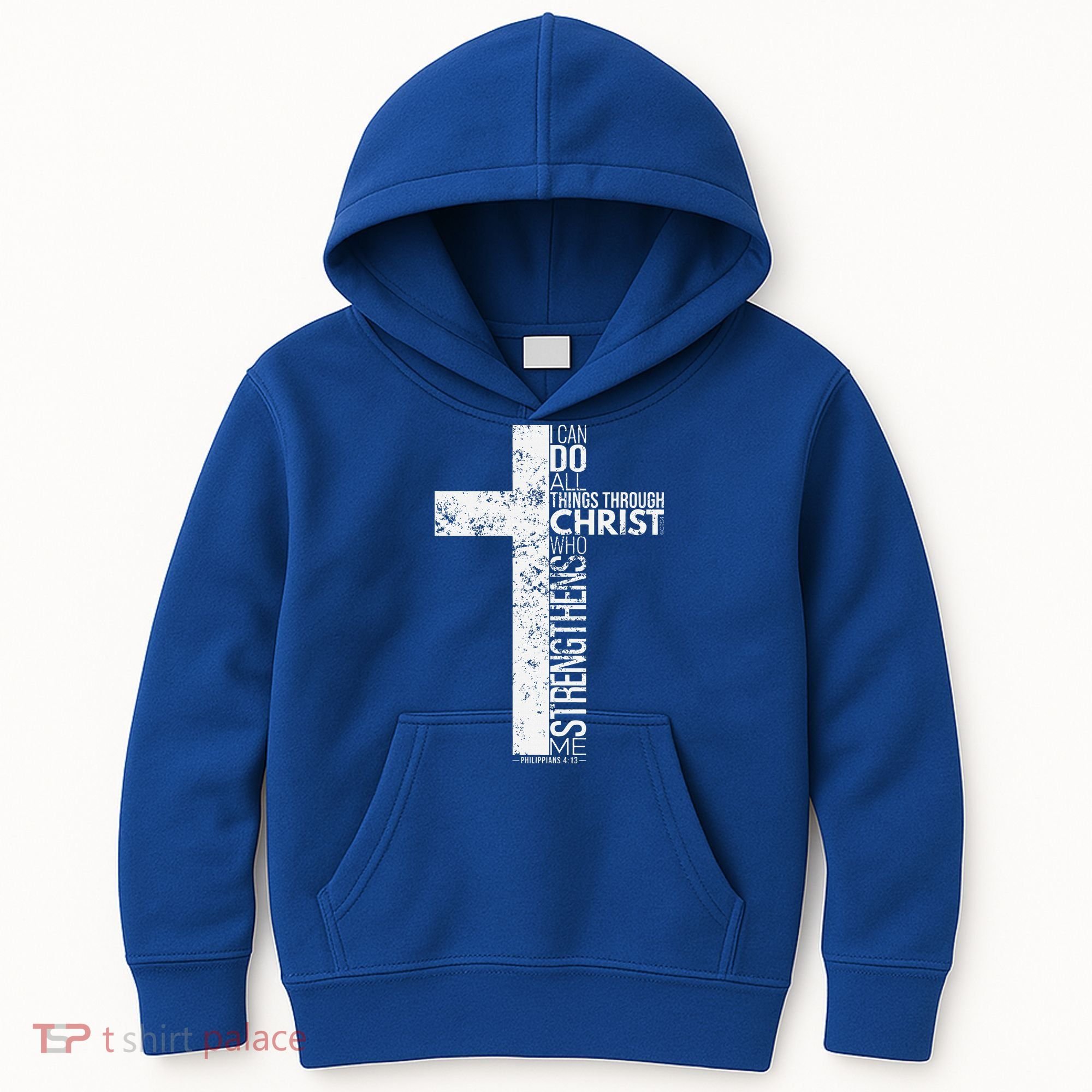 Cross With Philippians 413 Christian Kids Hoodie