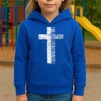 Cross With Philippians 413 Christian Kids Hoodie thumb 3