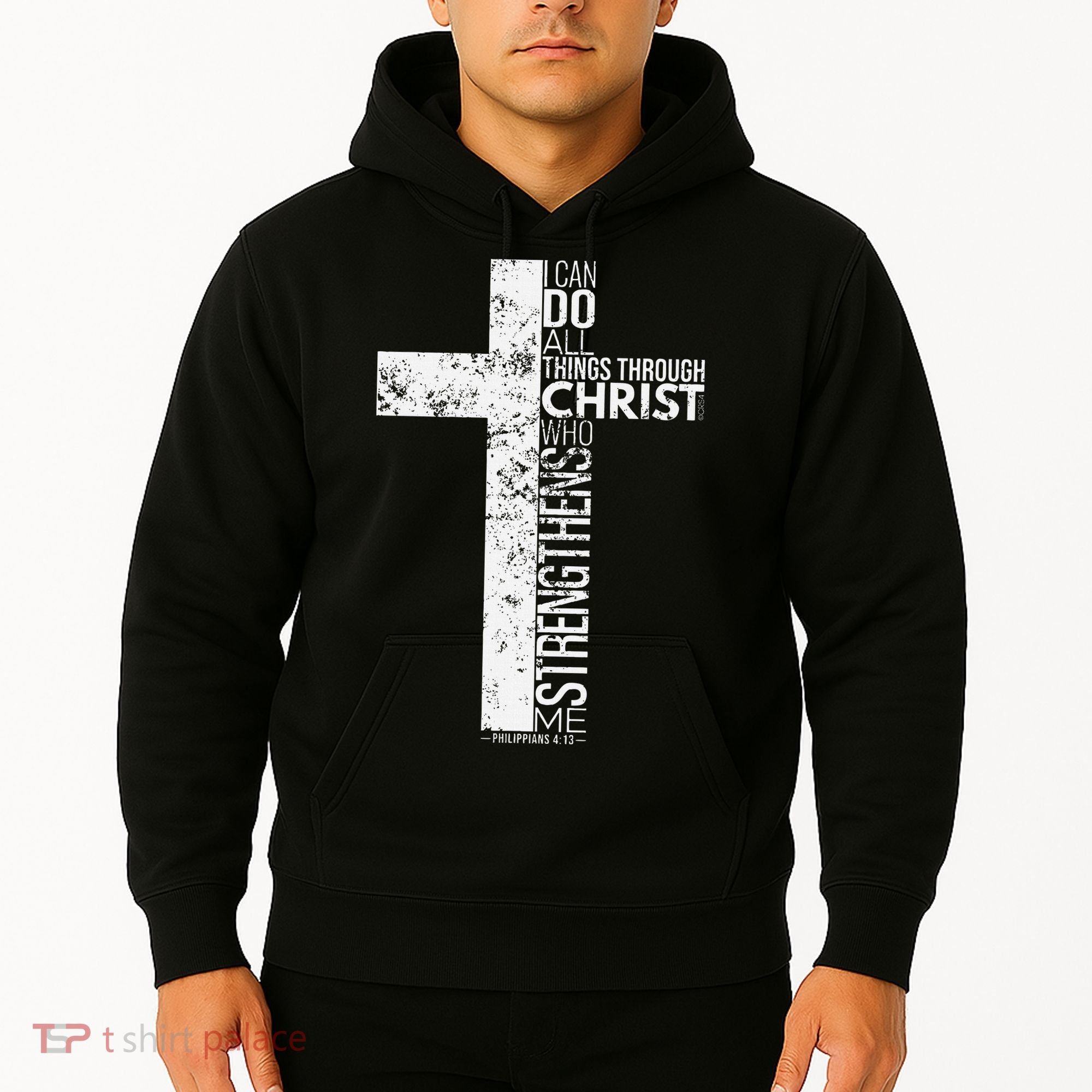 Cross With Philippians 413 Christian Hoodie